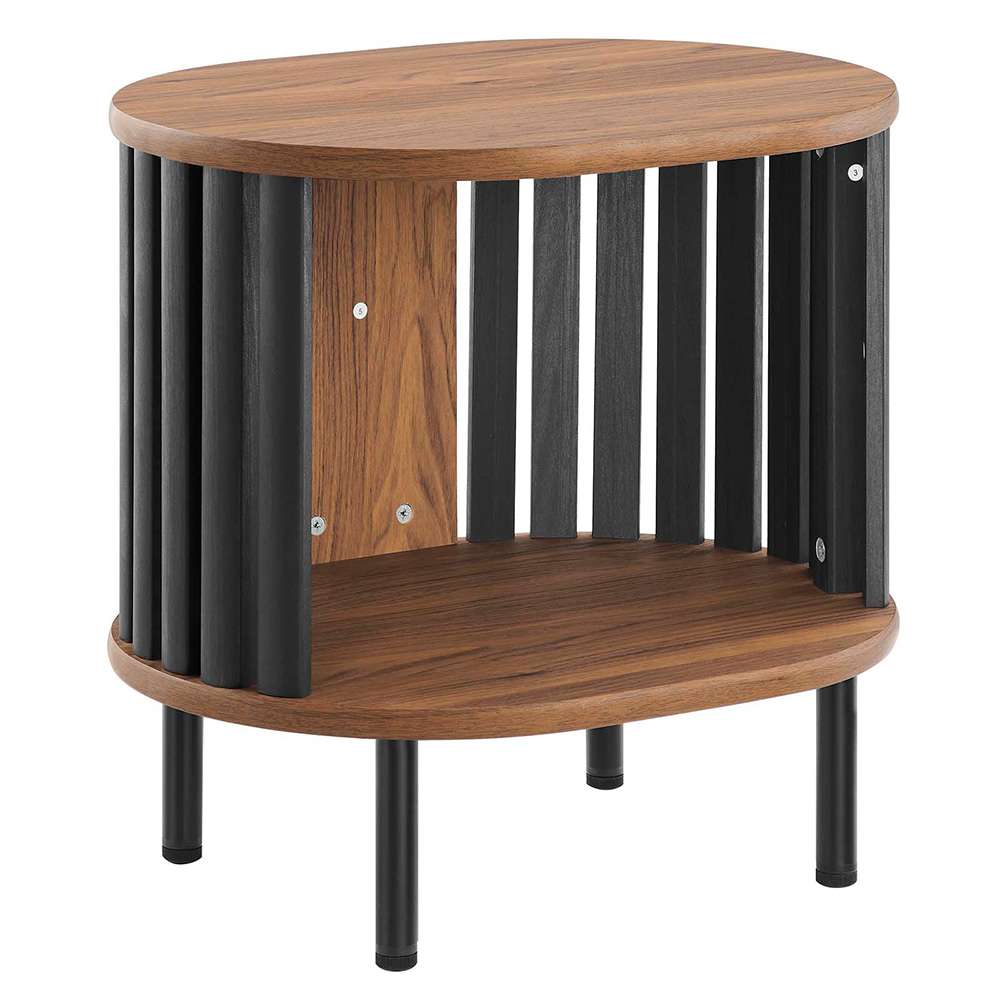 Modway - Fortitude Side Table - EEI-6523-WAL-BLK veiw 1