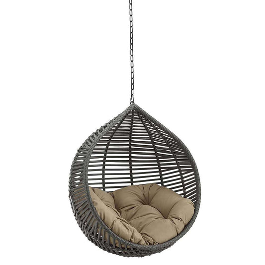 Modway - Garner Teardrop Outdoor Patio Swing Chair Without Stand - EEI-3637-GRY-MOC view 1