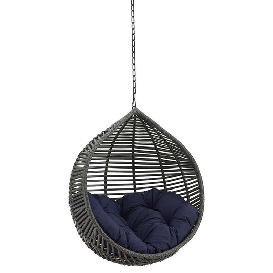 Modway - Garner Teardrop Outdoor Patio Swing Chair Without Stand - EEI-3637-GRY-NAV view 1