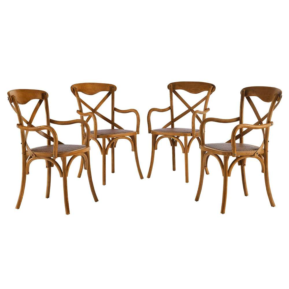 Modway - Gear Dining Armchair (Set of 4) - EEI-3480-WAL veiw 1