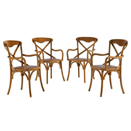 Modway - Gear Dining Armchair (Set of 4) - EEI-3480-WAL veiw 1