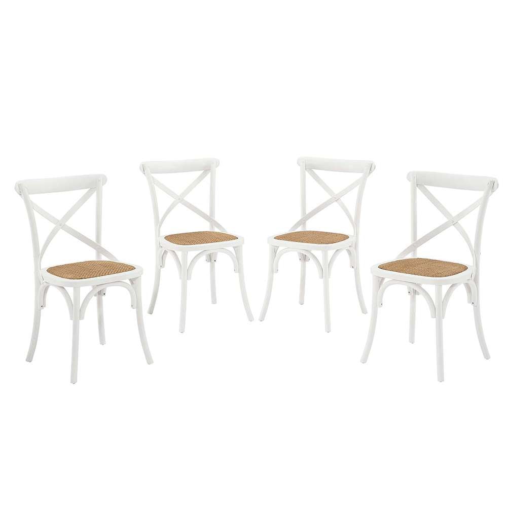 Modway - Gear Dining Side Chair (Set of 4) in White - EEI-3482-WHI veiw 1