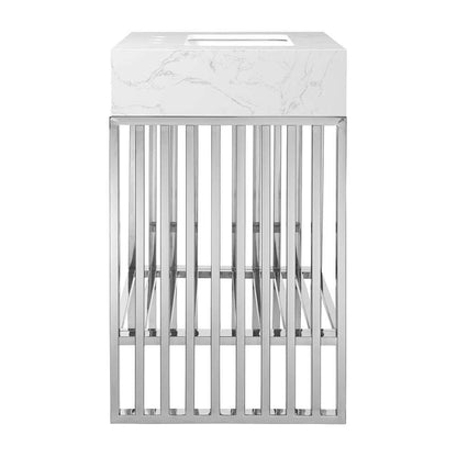 Modway - Gridiron 24in Bathroom Vanity - EEI-6103-WHI-SLV veiw 3