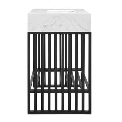 Modway - Gridiron 30in Bathroom Vanity - EEI-6106-WHI-BLK veiw 3