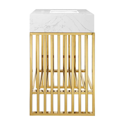 Modway - Gridiron 30in Bathroom Vanity - EEI-6105-WHI-GLD veiw 3