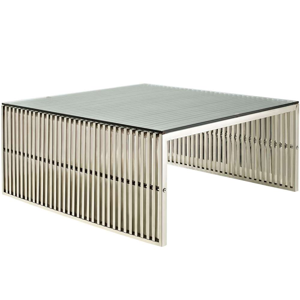 Modway - Gridiron Coffee Table - EEI-284-SLV veiw 1