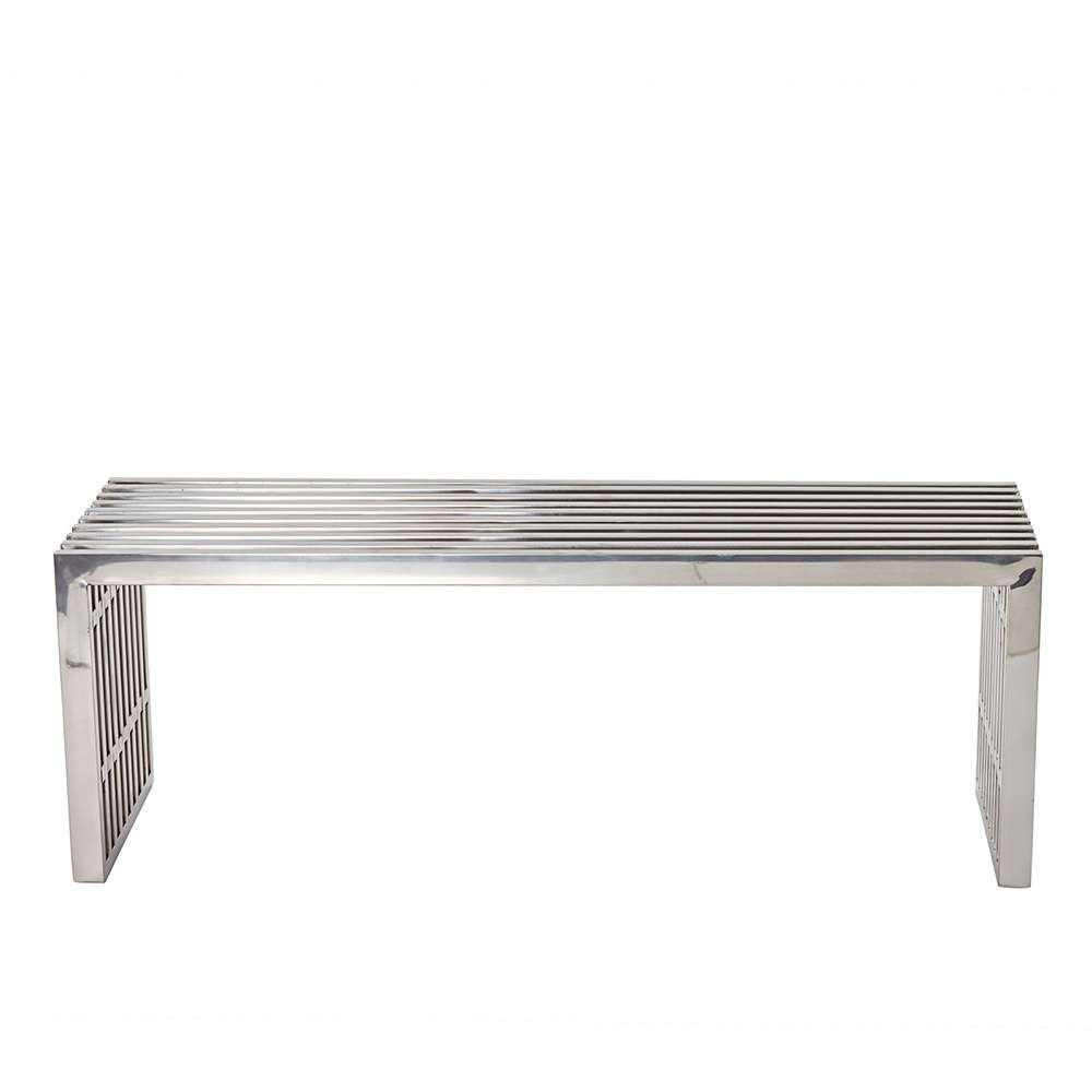 Modway - Gridiron Medium Stainless Steel Bench - EEI-625-SLV veiw 1