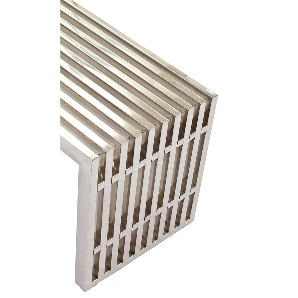 Modway - Gridiron Medium Stainless Steel Bench - EEI-625-SLV veiw 3