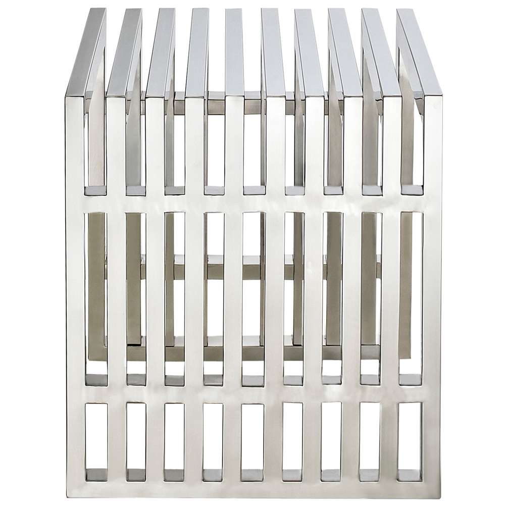 Modway - Gridiron Small Stainless Steel Bench - EEI-569-SLV veiw 4