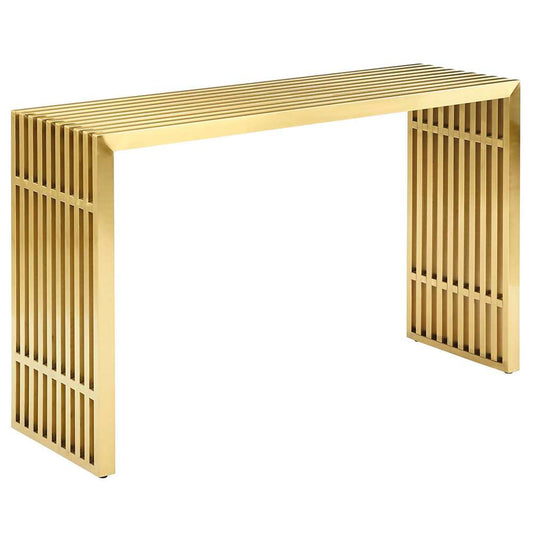 Modway - Gridiron Stainless Steel Console Table - EEI-3036-GLD veiw 1