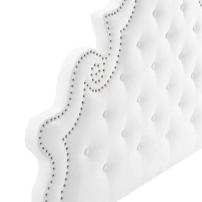 Modway - Gwyneth Tufted Performance Velvet Full Platform Bed - MOD-6757-WHI veiw 5