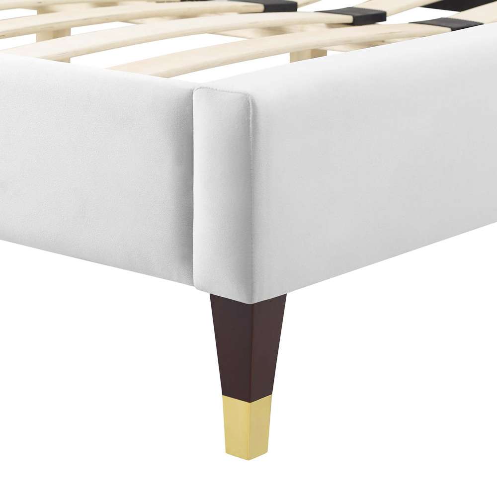 Modway - Gwyneth Tufted Performance Velvet Full Platform Bed - MOD-6758-WHI veiw 4