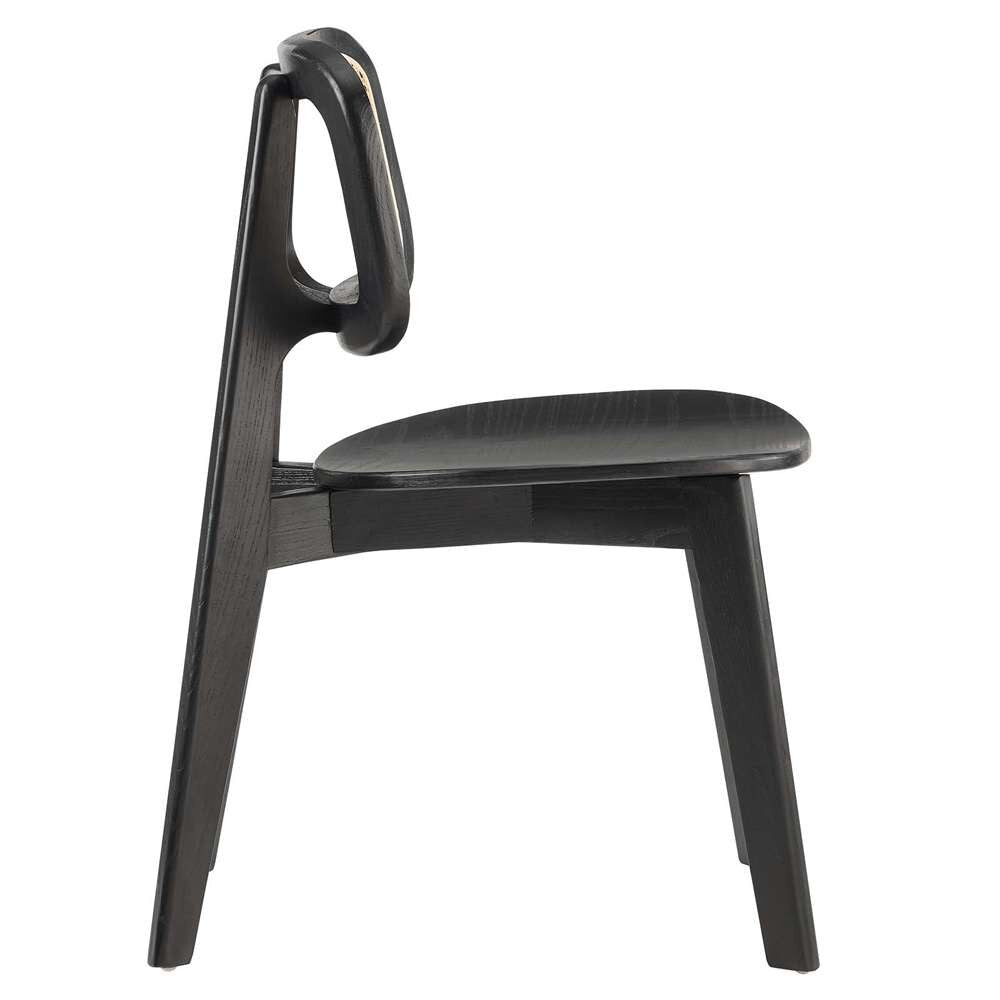 Modway - Habitat Wood Dining Side Chair - EEI-4645-BLK veiw 3