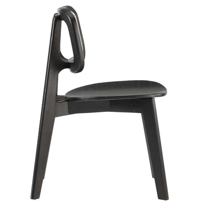 Modway - Habitat Wood Dining Side Chair - EEI-4645-BLK veiw 3