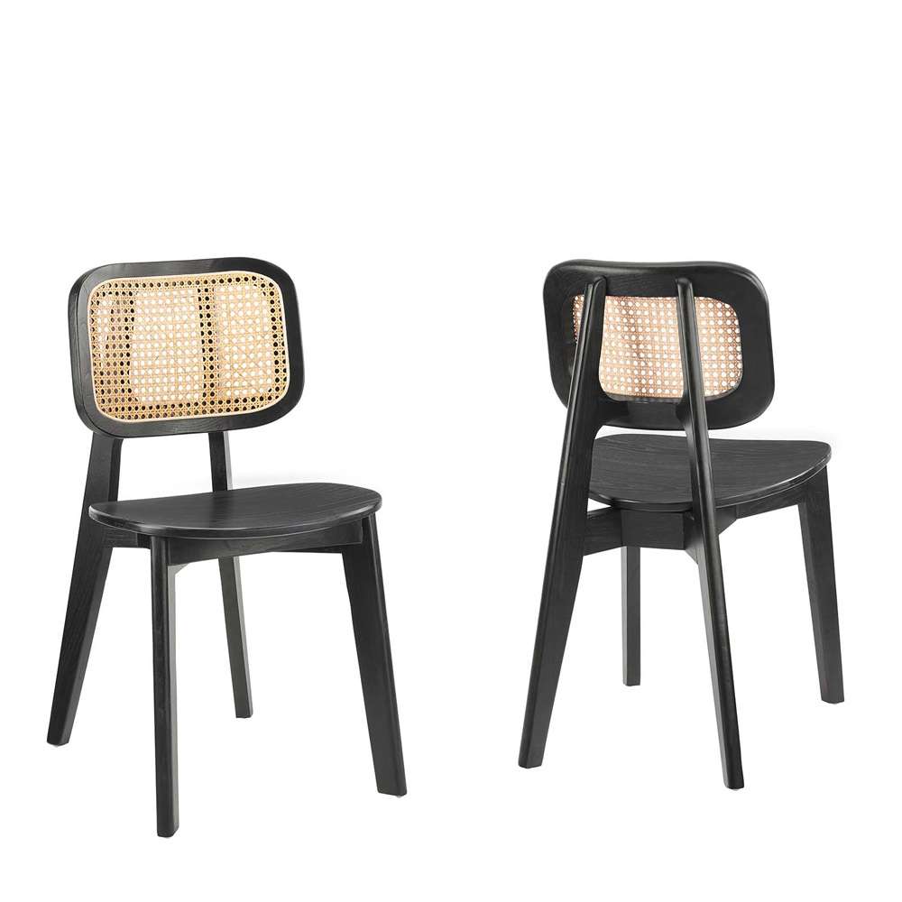 Modway - Habitat Wood Dining Side Chair (Set of 2) - EEI-6077-BLK veiw 2