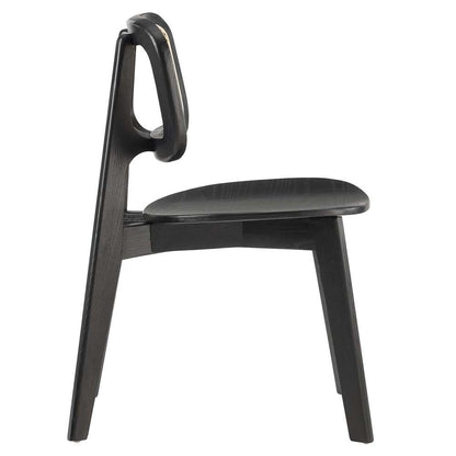 Modway - Habitat Wood Dining Side Chair (Set of 2) - EEI-6077-BLK veiw 4