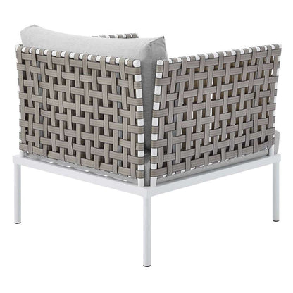 Modway - Harmony Sunbrella Basket Weave Outdoor Patio Aluminum Armchair - EEI-4954-TAN-GRY veiw 4