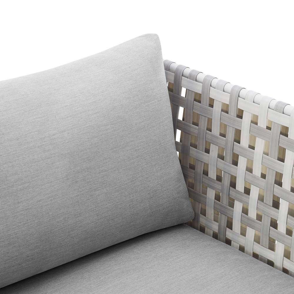 Modway - Harmony Sunbrella Basket Weave Outdoor Patio Aluminum Armchair - EEI-4541-TAU-GRY veiw 6