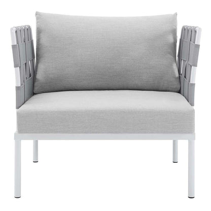 Modway - Harmony Sunbrella Outdoor Patio Aluminum Armchair - EEI-4956-GRY-GRY veiw 5