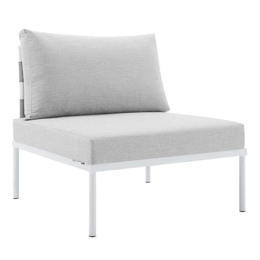 Modway - Harmony Sunbrella Outdoor Patio Aluminum Armless Chair - EEI-4960-GRY-GRY veiw 1