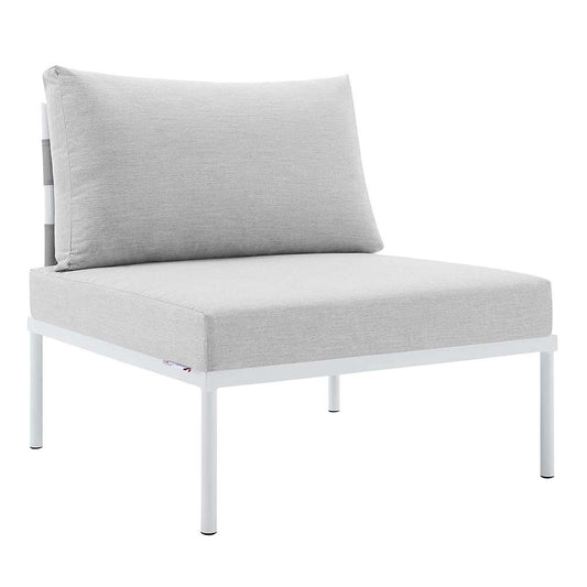 Modway - Harmony Sunbrella Outdoor Patio Aluminum Armless Chair - EEI-4960-GRY-GRY veiw 1