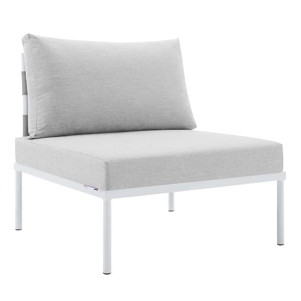 Modway - Harmony Sunbrella Outdoor Patio Aluminum Armless Chair - EEI-4960-GRY-GRY veiw 2