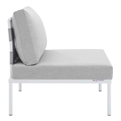 Modway - Harmony Sunbrella Outdoor Patio Aluminum Armless Chair - EEI-4960-GRY-GRY veiw 3