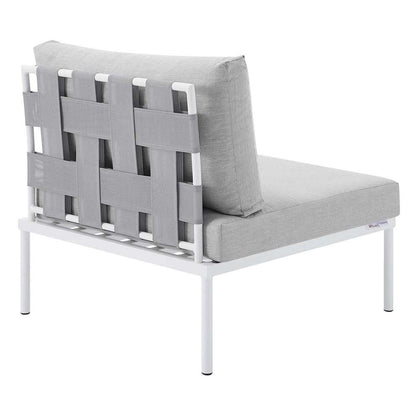 Modway - Harmony Sunbrella Outdoor Patio Aluminum Armless Chair - EEI-4960-GRY-GRY veiw 4