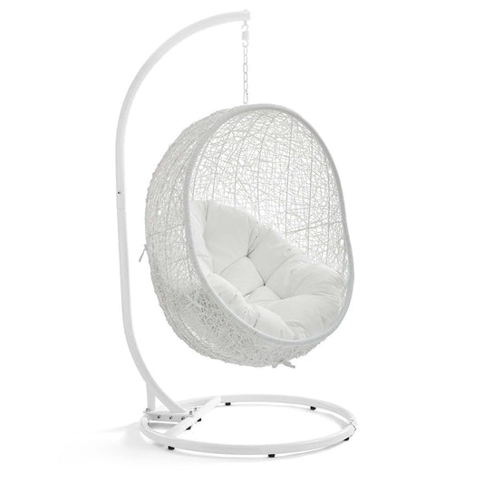 Modway - Hide Outdoor Patio Swing Chair With Stand - EEI-2273-WHI-WHI view 1