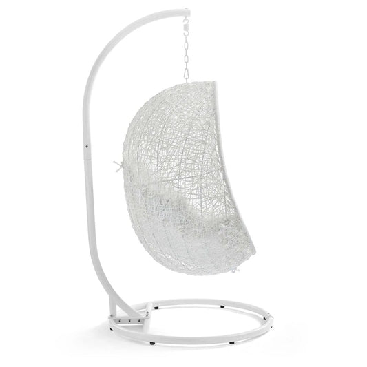 Modway - Hide Outdoor Patio Swing Chair With Stand - EEI-2273-WHI-WHI view 2
