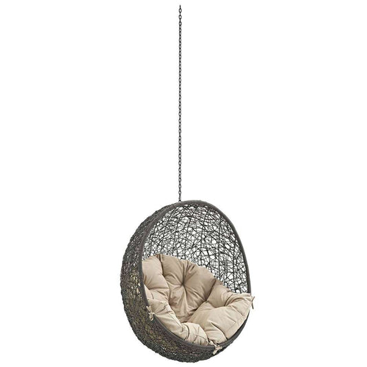 Modway - Hide Outdoor Patio Swing Chair Without Stand - EEI-2654-GRY-BEI view 1