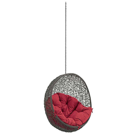 Modway - Hide Outdoor Patio Swing Chair Without Stand - EEI-2654-GRY-RED view 1