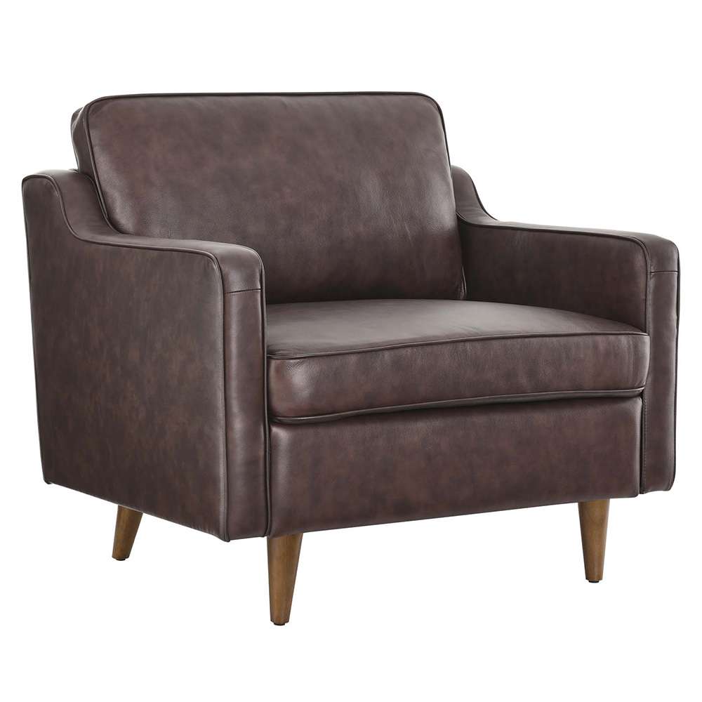 Modway - Impart Genuine Leather Armchair - EEI-5555-BRN veiw 1