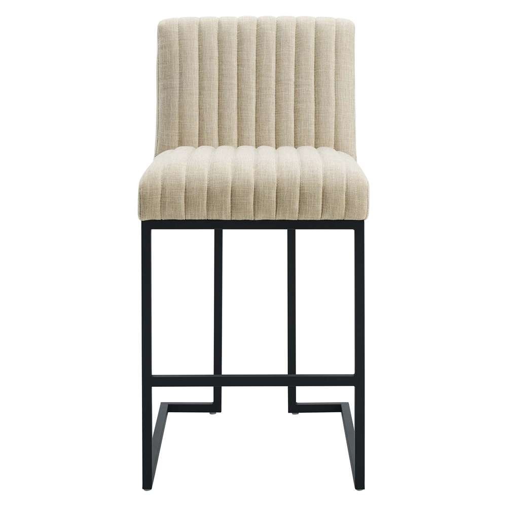 Modway - Indulge Channel Tufted Fabric Counter Stool - EEI-4653-BEI veiw 6