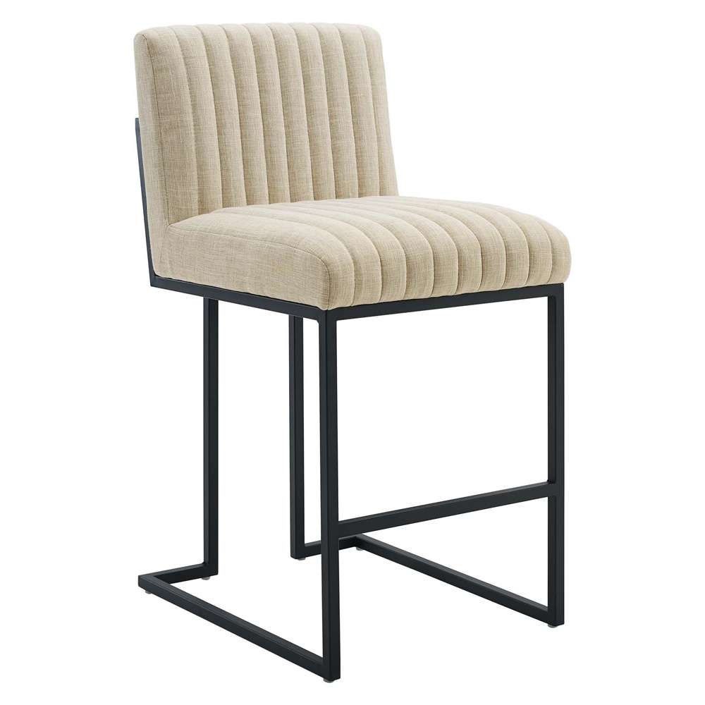 Modway - Indulge Channel Tufted Fabric Counter Stools - (Set of 2) - EEI-5741-BEI veiw 3