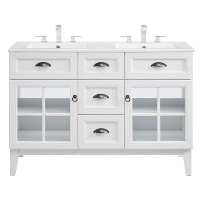 Modway - Isle 48in Double Bathroom Vanity Cabinet in White White - EEI-5428-WHI-WHI veiw 5