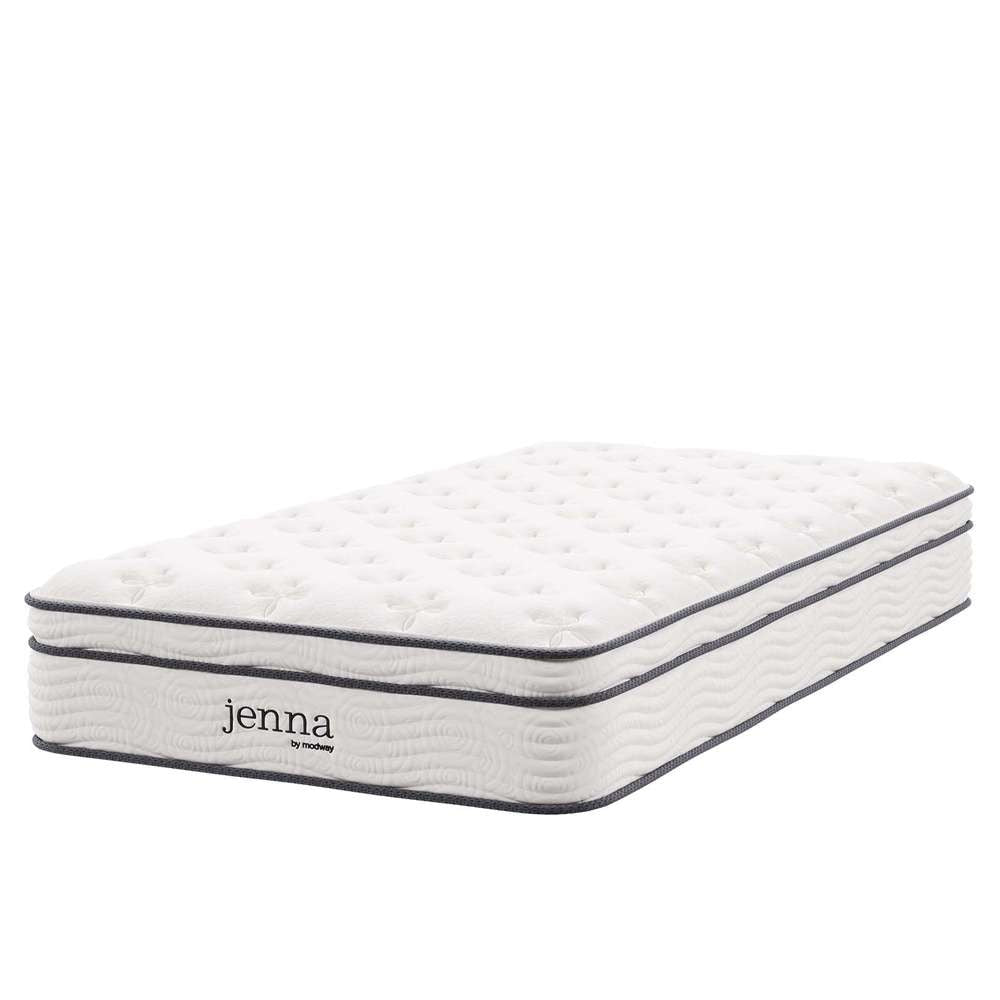 Modway - Jenna 10in Innerspring and Foam Twin XL Mattress in White - MOD-6363-WHI veiw 2