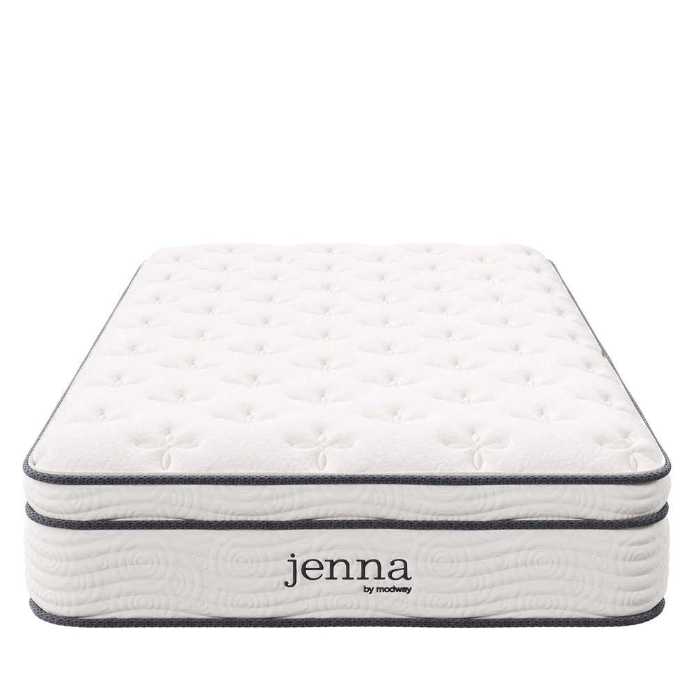 Modway - Jenna 10in Innerspring and Foam Twin XL Mattress in White - MOD-6363-WHI veiw 3
