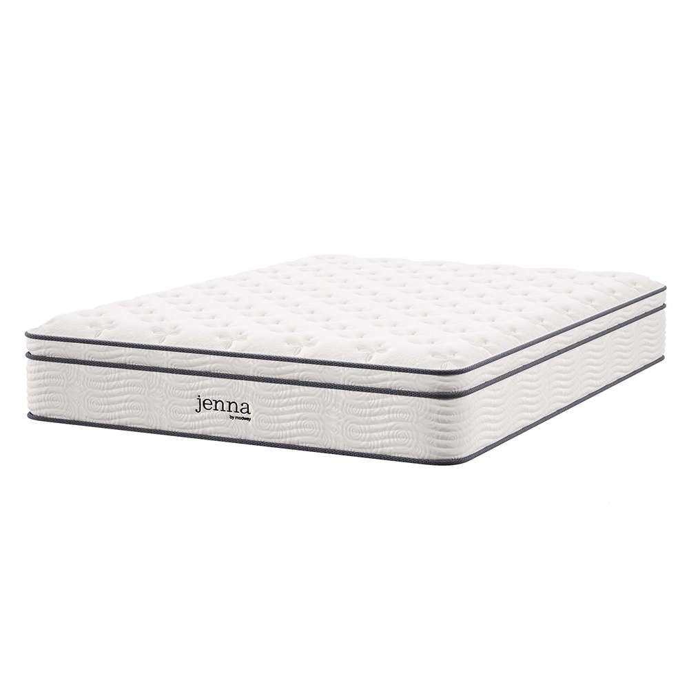 Modway - Jenna 12in Innerspring and Foam King Mattress - MOD-7090-WHI veiw 1