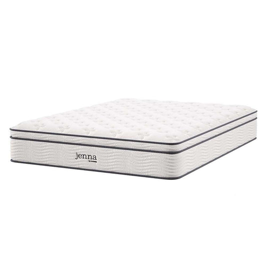 Modway - Jenna 12in Innerspring and Foam King Mattress - MOD-7090-WHI veiw 1