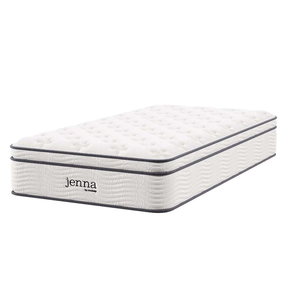 Modway - Jenna 12in Innerspring and Foam Twin Mattress - MOD-7087-WHI veiw 1