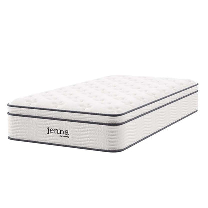 Modway - Jenna 12in Innerspring and Foam Twin Mattress - MOD-7087-WHI veiw 1
