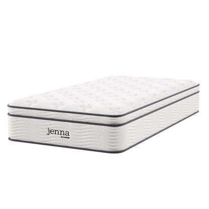 Modway - Jenna 12in Innerspring and Foam Twin Mattress - MOD-7087-WHI veiw 2