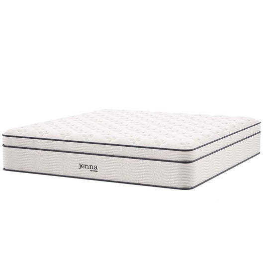 Modway - Jenna 14in Innerspring and Foam King Mattress - MOD-6085-WHI veiw 1