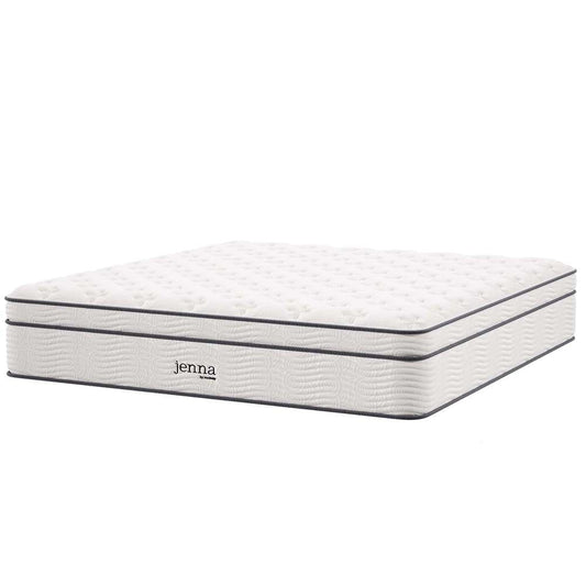 Modway - Jenna 14in Innerspring and Foam King Mattress - MOD-6085-WHI veiw 2