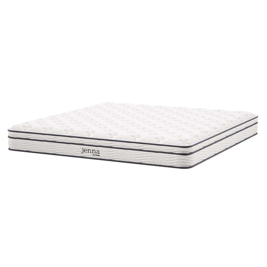 Modway - Jenna 6in Innerspring and Foam King Mattress - MOD-7096-WHI veiw 1