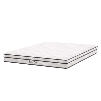 Modway - Jenna 6in Innerspring and Foam Queen Mattress - MOD-7095-WHI veiw 1