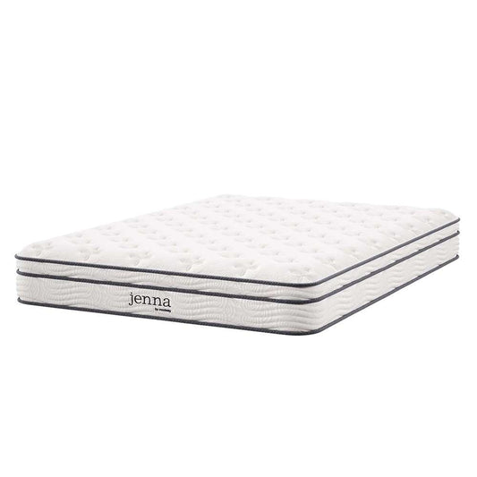 Modway - Jenna 8in Innerspring and Foam Full Mattress in White - MOD-6134-WHI veiw 1