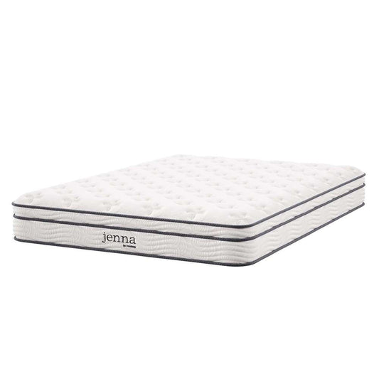 Modway - Jenna 8in Innerspring and Foam Full Mattress in White - MOD-6134-WHI veiw 2
