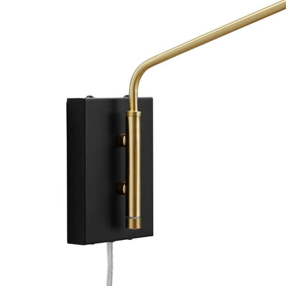 Modway - Journey 24in Swing Arm Wall Sconce - EEI-5295-BLK veiw 5